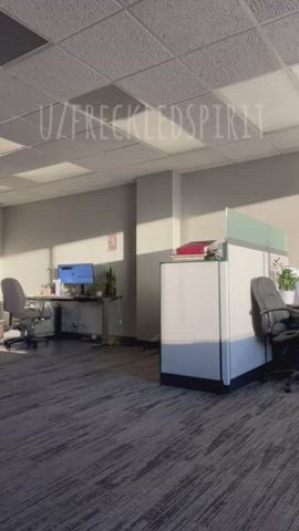 Getting in a workout before my boss comes in