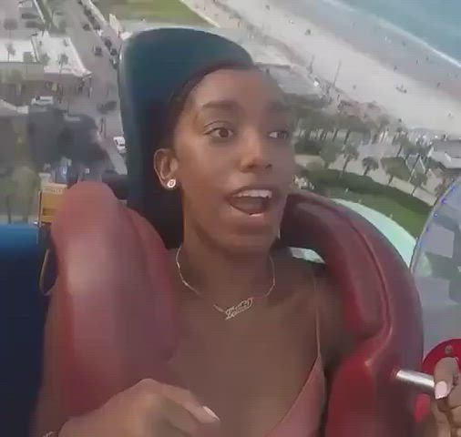 Accidental Amateur Ebony Exposed Natural Tits Nipple Nipslip Public Small Tits Tits Porn GIF by populardick