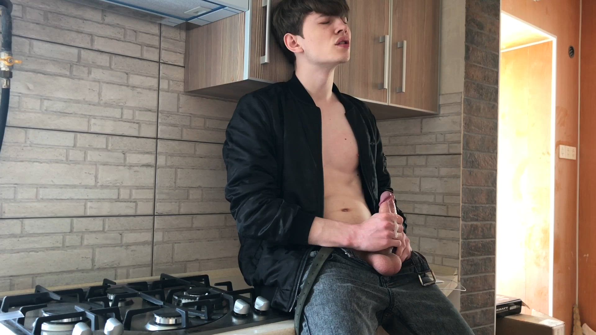 18 Years Old, Amateur, Big Dick, Cumshot, Cute, Handjob