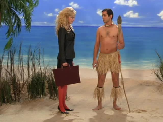 Heather Graham red bra,panties and dominatrix scene in The Guru