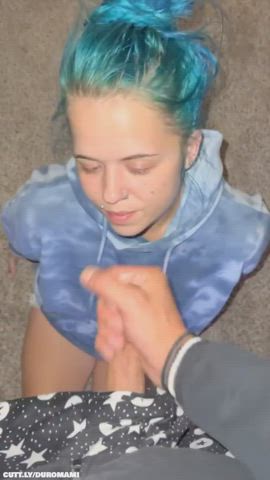 Amateur Cum Cumshot Eye Contact Facial Girlfriend Real Couple Swallowing Teen Porn GIF by duromami