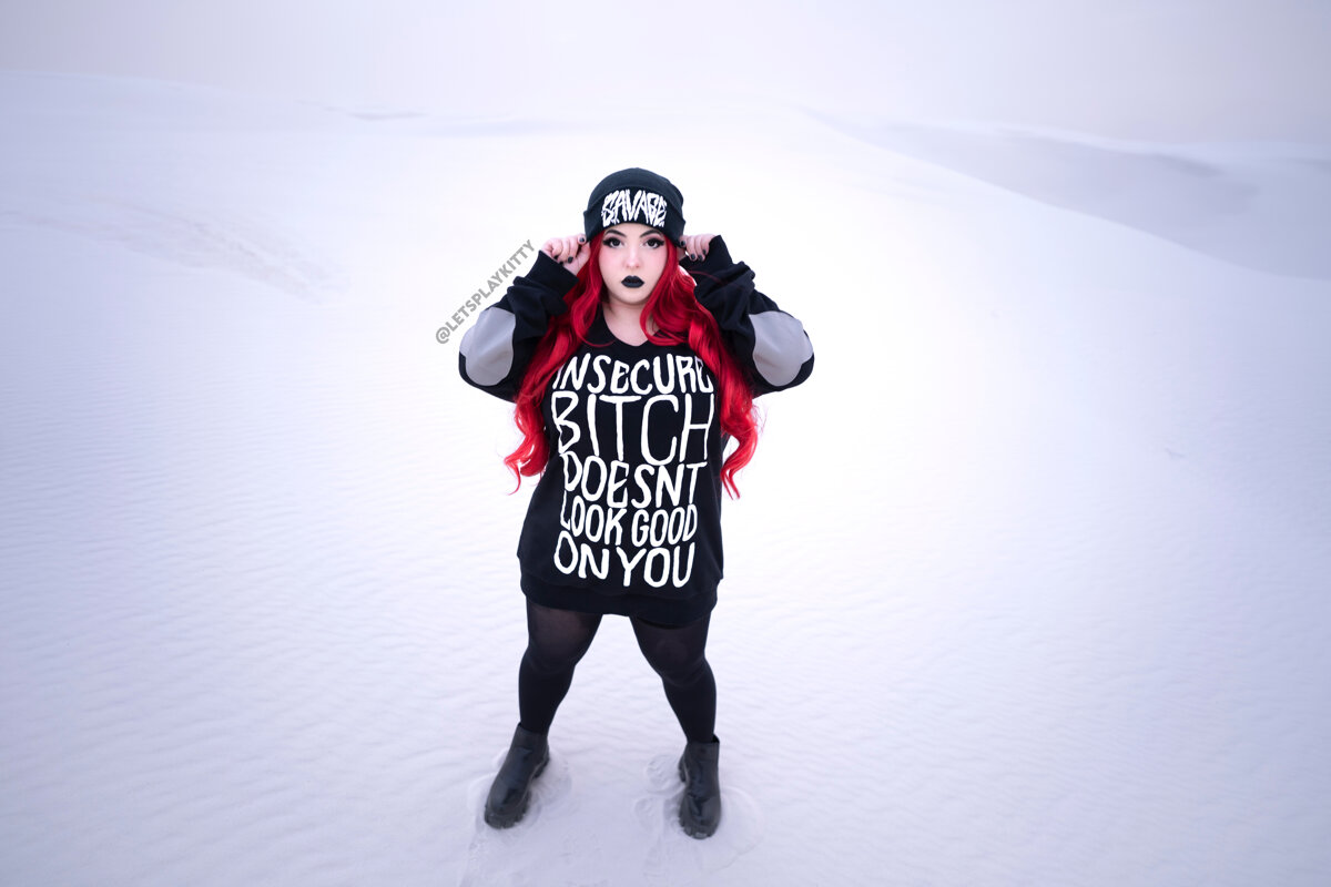 Alternative, Clothed, Egirl, Goth, Stockings, curvy-chicks