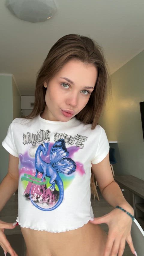 My flat tits love to be kissed