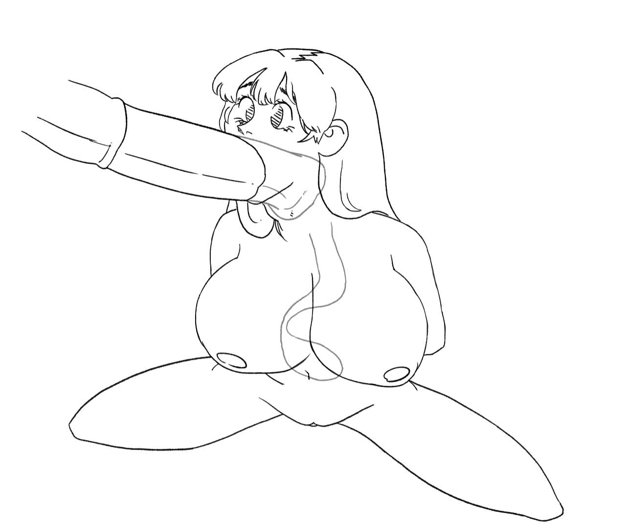 Horse Blows Load Deep in Her Throat