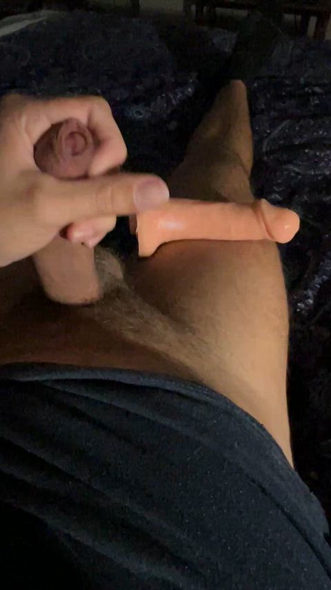 Great cumshot with my own cock clone