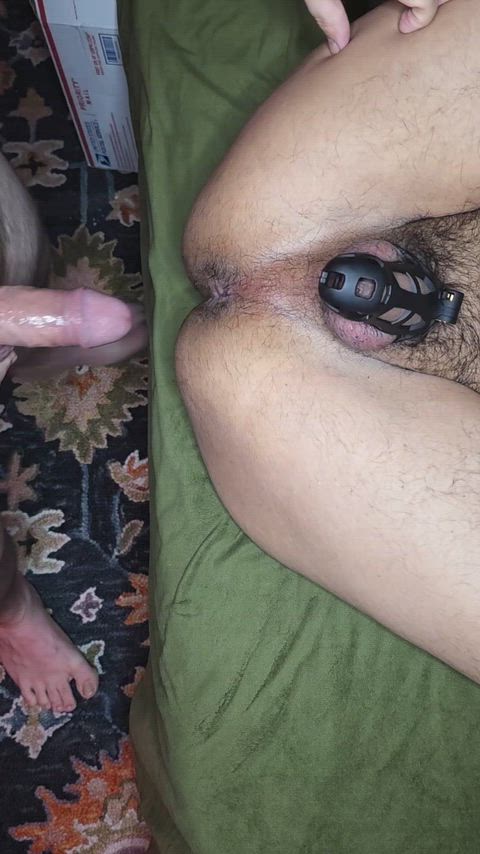 Teasing his hole 😈😜 @Bigguymikes