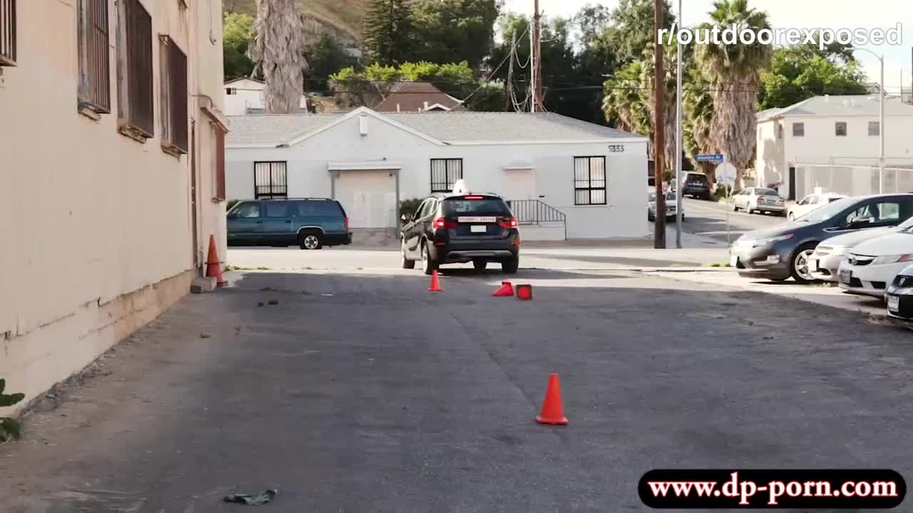 Teen bitch Cadey Mercury pounded in the car in public