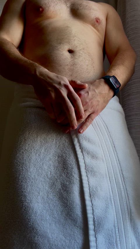 Of course my towel would “fall” right when you walk in…[m]