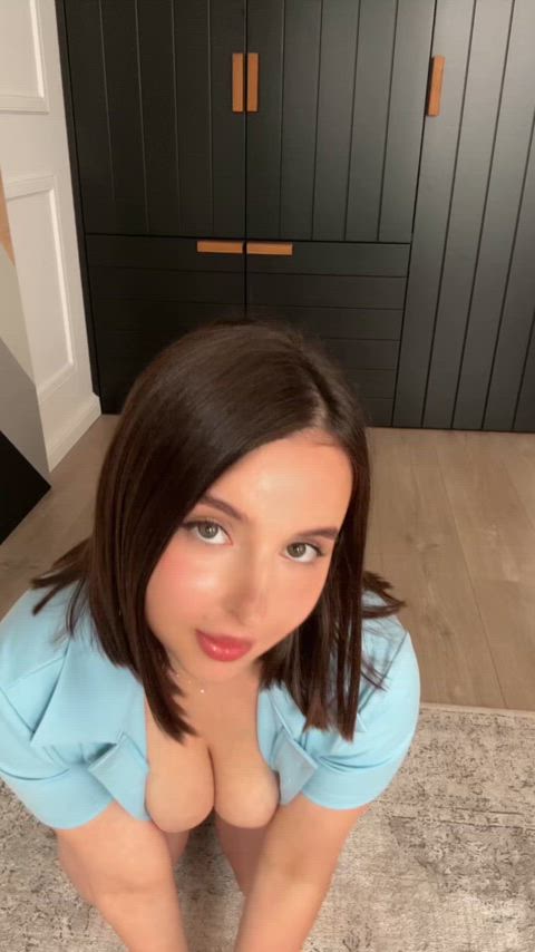 Big Tits Boobs Brunette Cute Natural Tits OnlyFans Solo Teen Tits Porn GIF by susanna