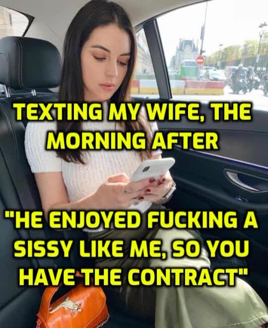 Texting my wife the morning after