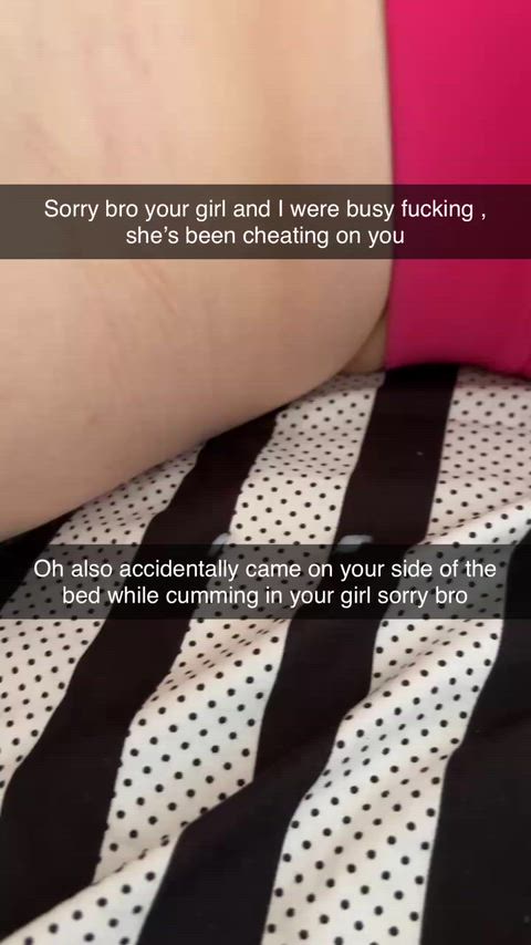 But actually it’s not cheating if she cleans up before you get home