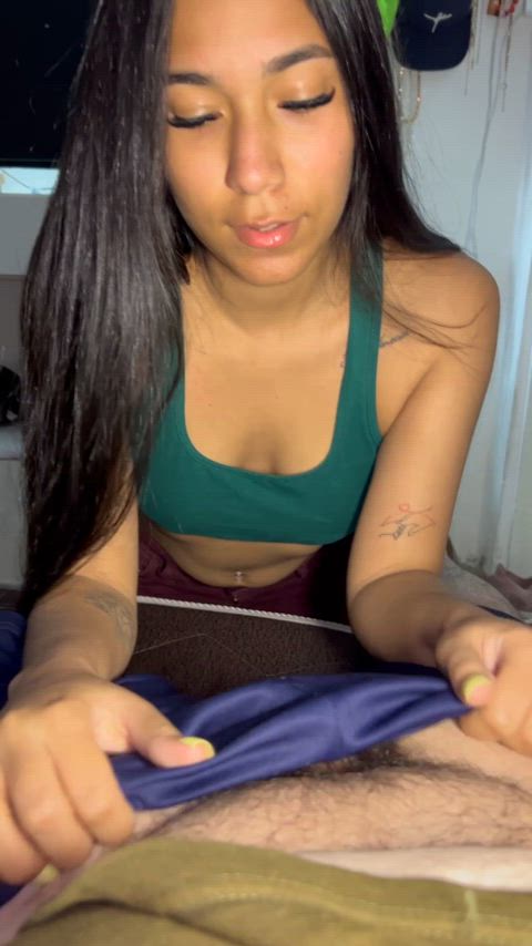 The softest and smallest cock becomes big and stone with me