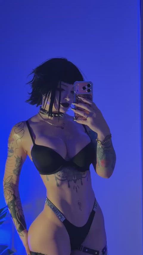 Goth NSFW Tattoo Porn GIF by leahmeowmeow