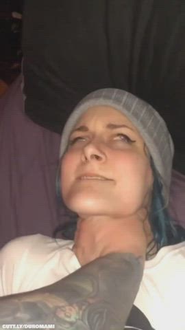 Amateur Choking Girlfriend Hardcore Real Couple Rough Sex Submissive Vibrator Porn GIF by duromami