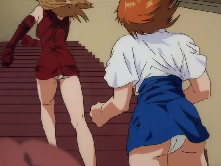 Running up the stairs