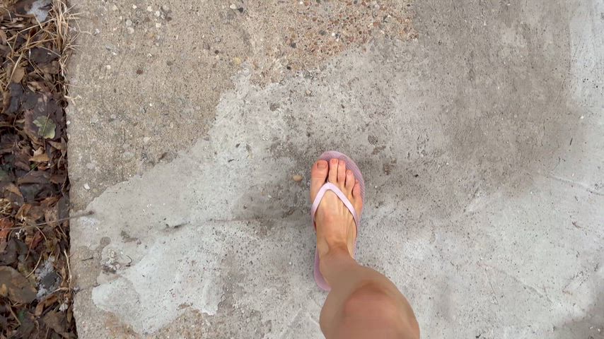 Putting you under my toes for safe keeping