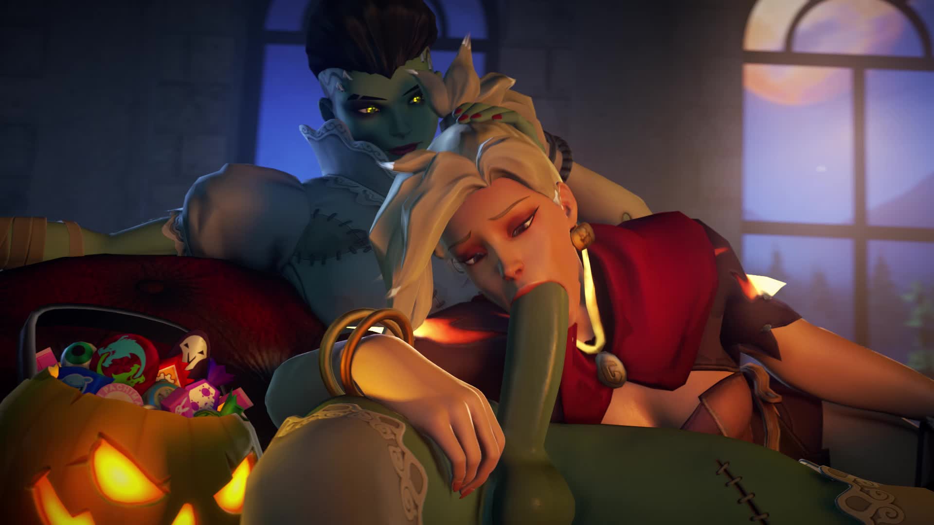 Mercy sucking Futa Sombra,