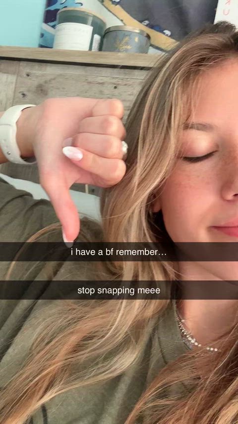 18F my bf is soo nice but he's too small to make me cum... can we pls sext until we finish together?