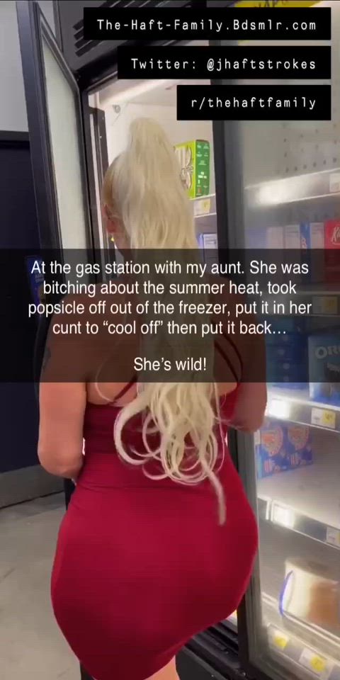 Aunt Alexis needs to cool down from the summer heat