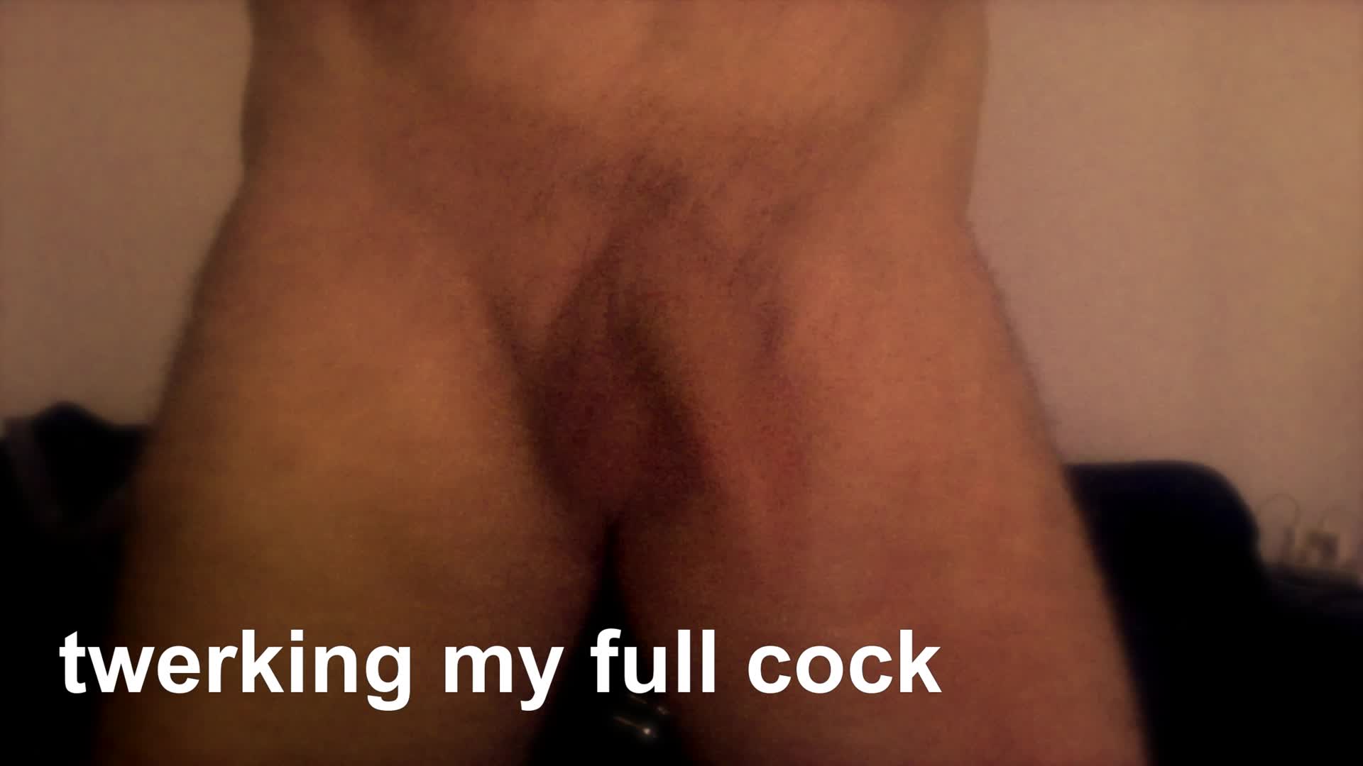 me twerking my cock stuffed full of beads deep inside me
