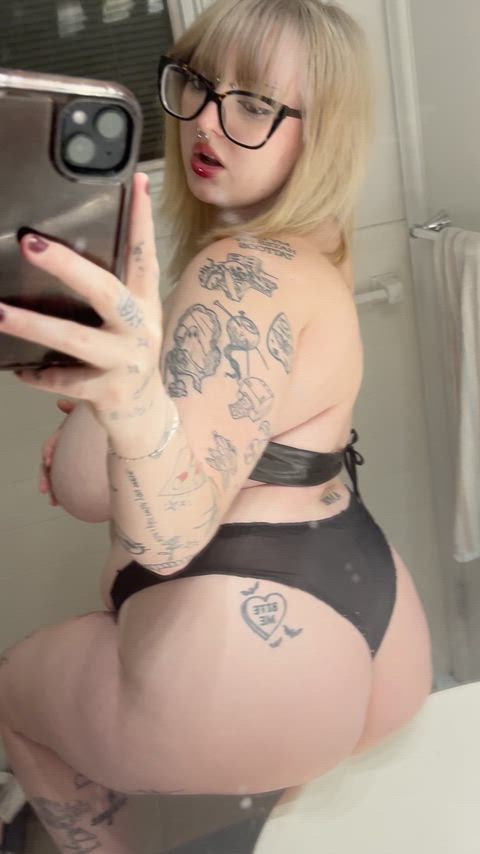 my chubby goth tits are out and feeling extra soft