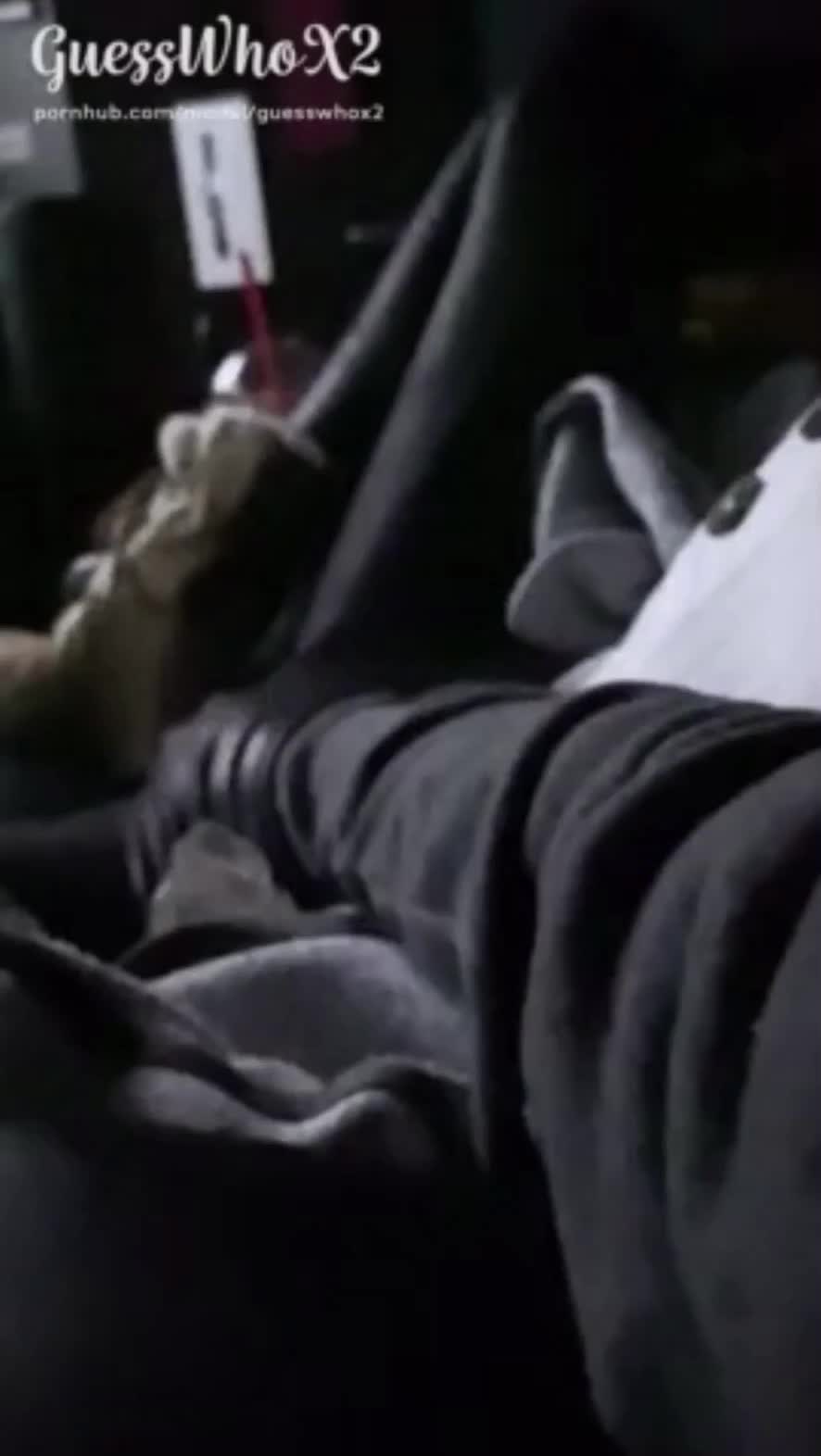 Guesswhox2 - sneaky finger fuck in movie theater & risky creampie in public bathroom pov
