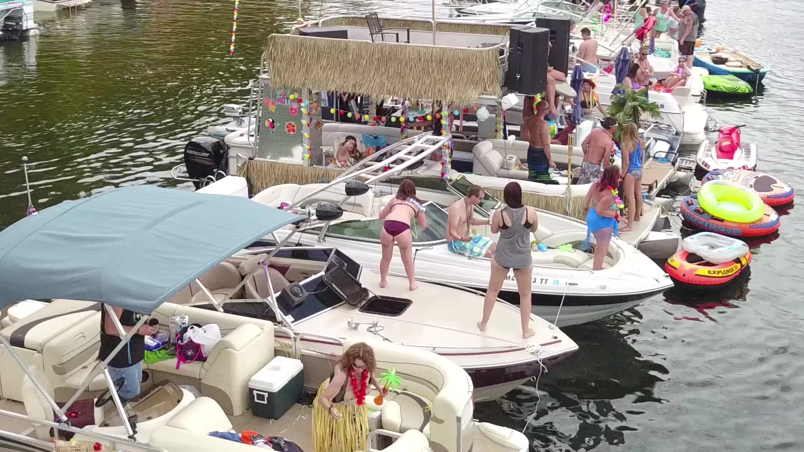 Girl dancing for a drone