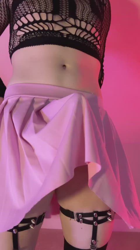 Amateur Big Dick Femboy Skirt Porn GIF by lanaloads