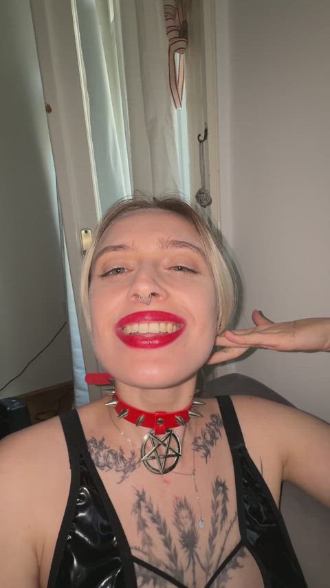 I’ll trap you between my teeth and make you beg to go deeper