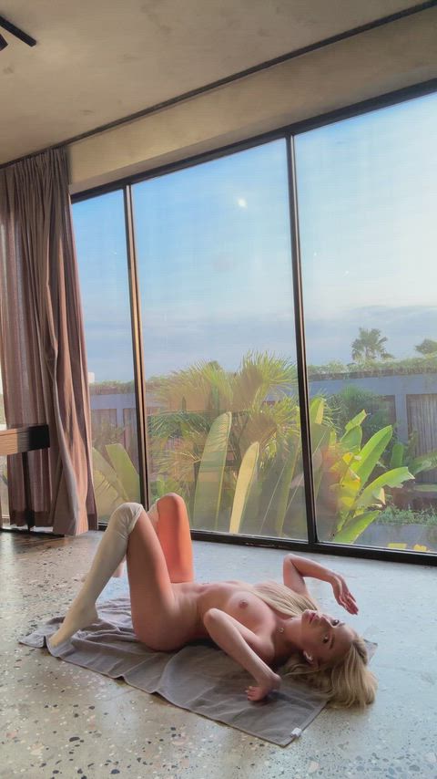 Ass Big Ass Big Tits Blonde Fit Flexible Naked OnlyFans Teen Yoga Porn GIF by sandra_hot
