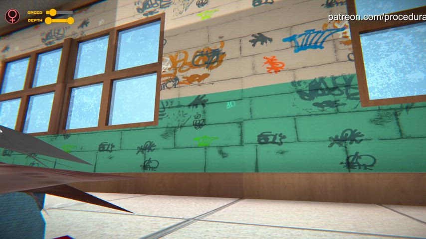 School secretary spanked in the hall (proceduralis)