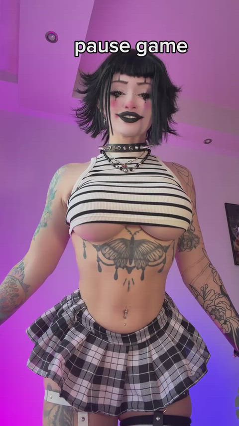 Goth NSFW Tattoo Porn GIF by leahmeowmeow