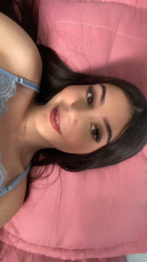 Braceface slut begging for a mouthful