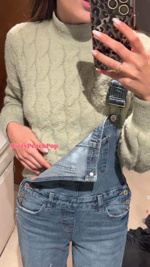 Just showing off my new overalls 😉 maybe a little reveal hehe thumbnail