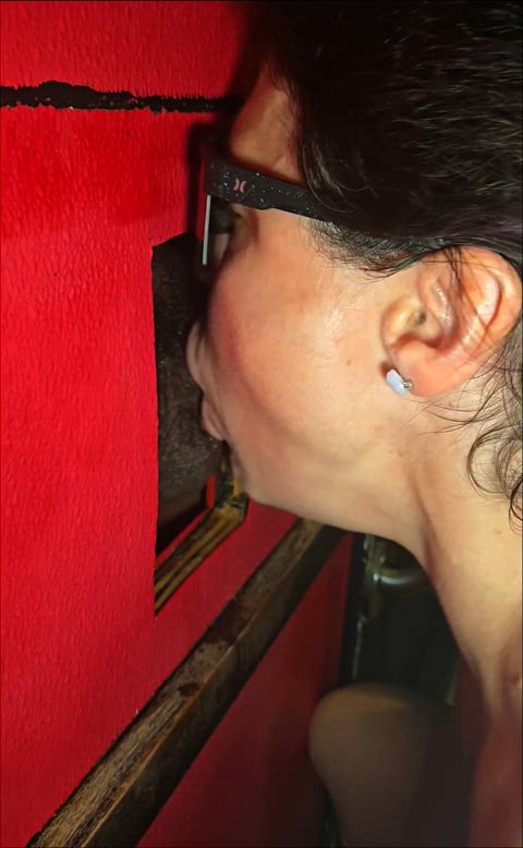 Throat fucked by a follower at the Gloryhole in Tampa