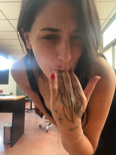 I suck my fingers before and after putting it in my pussy when I'm alone in the office