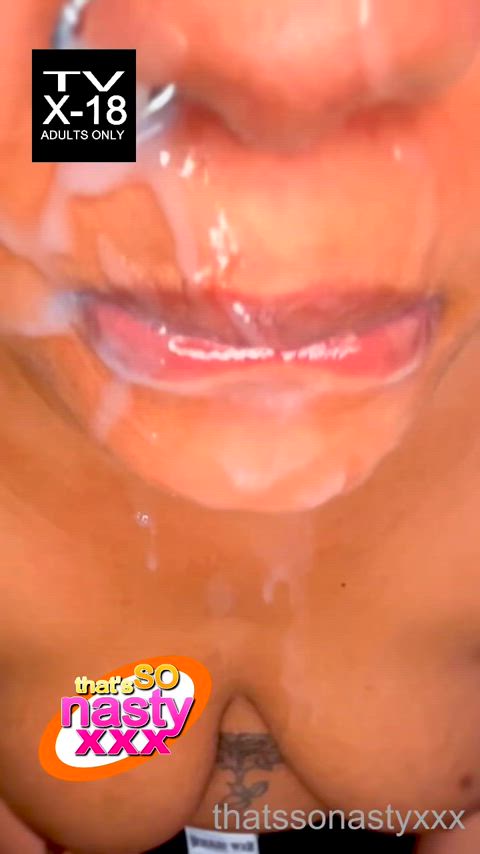 A thick load fills my nose ring!