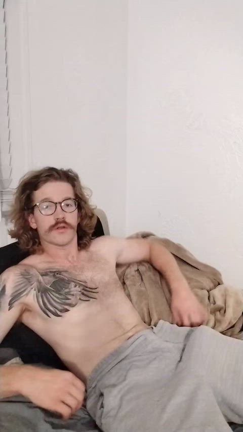 The classic grey sweatpants reveal