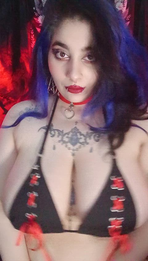 Big Tits Goth OnlyFans Tattease Tattoo Tattooed Tease Teasing Tits Porn GIF by raven.roth