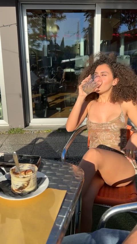 Nothing better than a cold drink and some fresh air