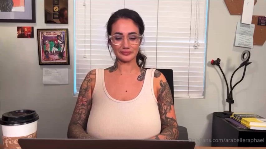 Arabelle Raphael Big Dick Big Tits Cumshot Freeuse Tattoo Tattooed Tits Porn GIF by mollatare