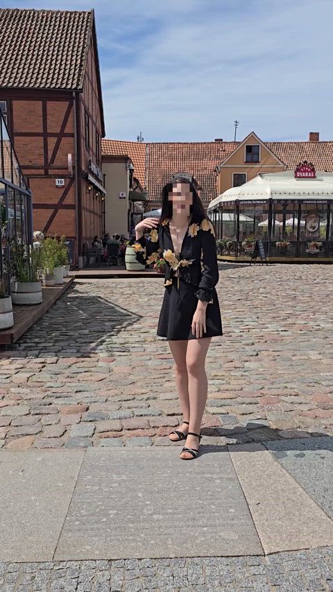 Cheeky upskirt in the square by u/FluidMathematician18