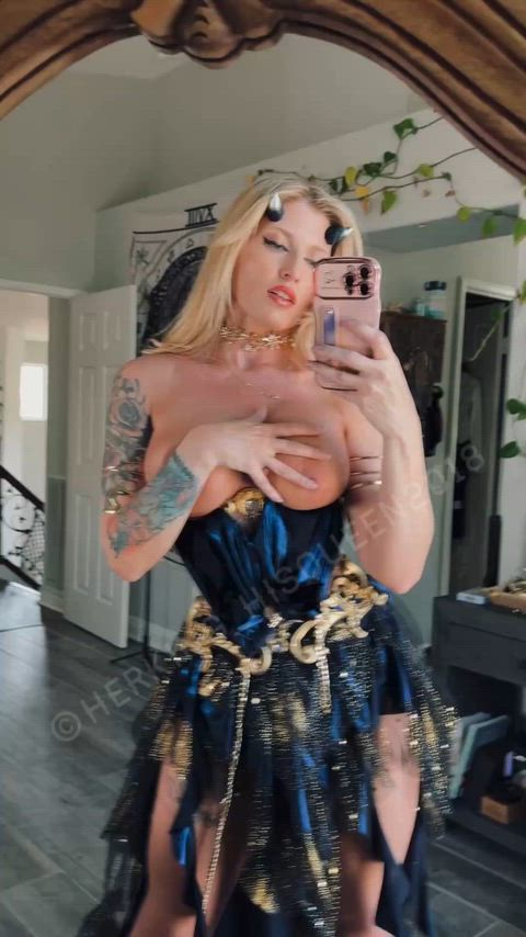 A little naughty BTS with my Labyrinth Ball costume…I’m just a horny little devil!