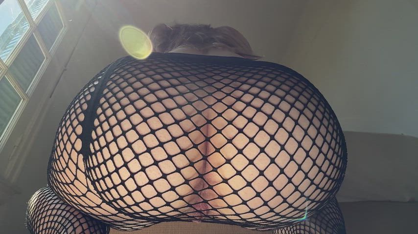 Your meal is served on my fishnet panties