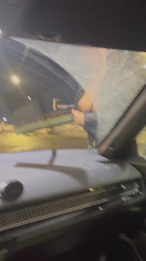 Hubby’s (f)riends direct me to clean the windows with my tits out!