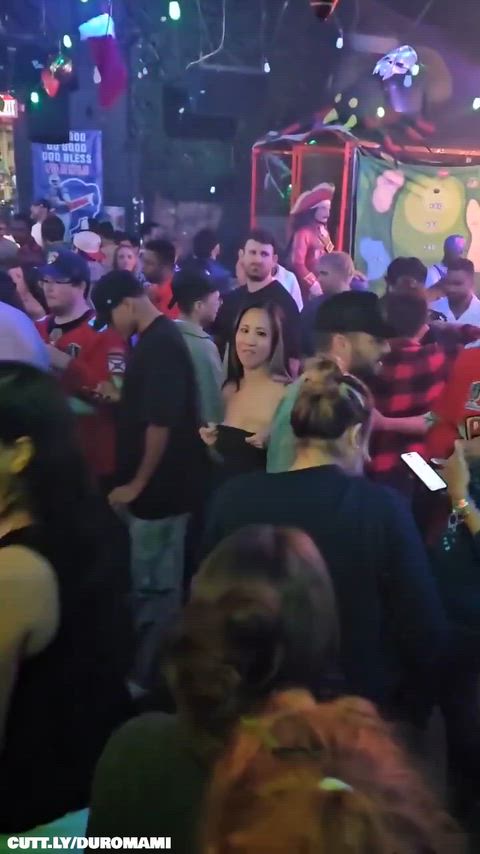Amateur Asian Club Compilation Exhibitionist Fake Tits Flashing Nightclub Public Titty Drop Porn GIF by duromami
