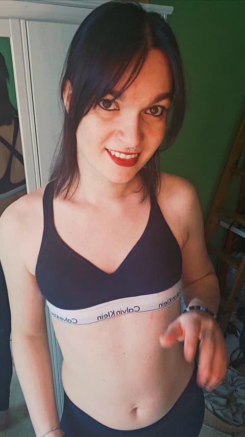 Amateur Boobs Brunette OnlyFans Perky Small Tits Tits Trans Trans Woman Transexual Porn GIF by emilyretcher