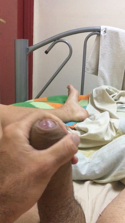 Cumshot and messy at bed