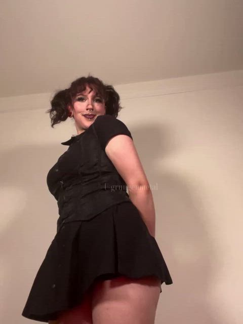 Short skirts look better with no panties anyways