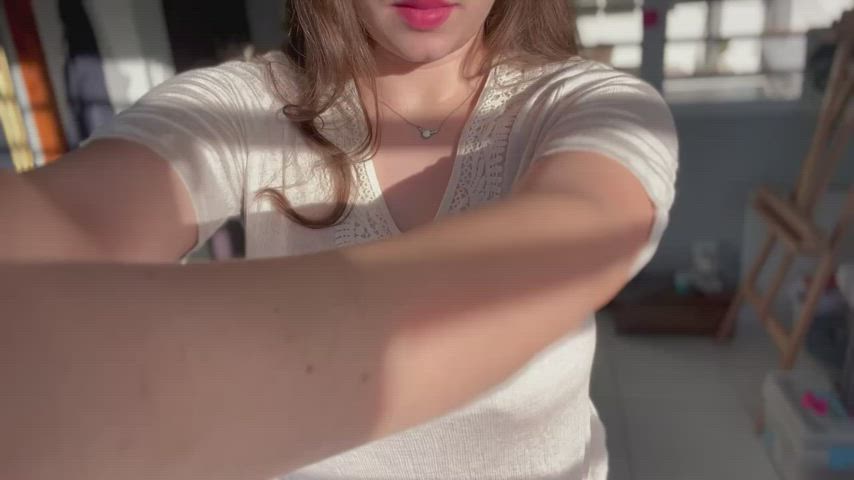 the sun wants to see how juicy and large my boobs are